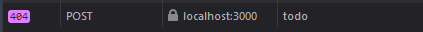 404 on todo post